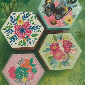 Memorial Butterfly Release Package of 12 Painted Lady Butterflies in Hexagon Shaped Mass Release Box