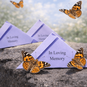 60 Painted Lady Butterflies for Funeral- In Release Envelopes